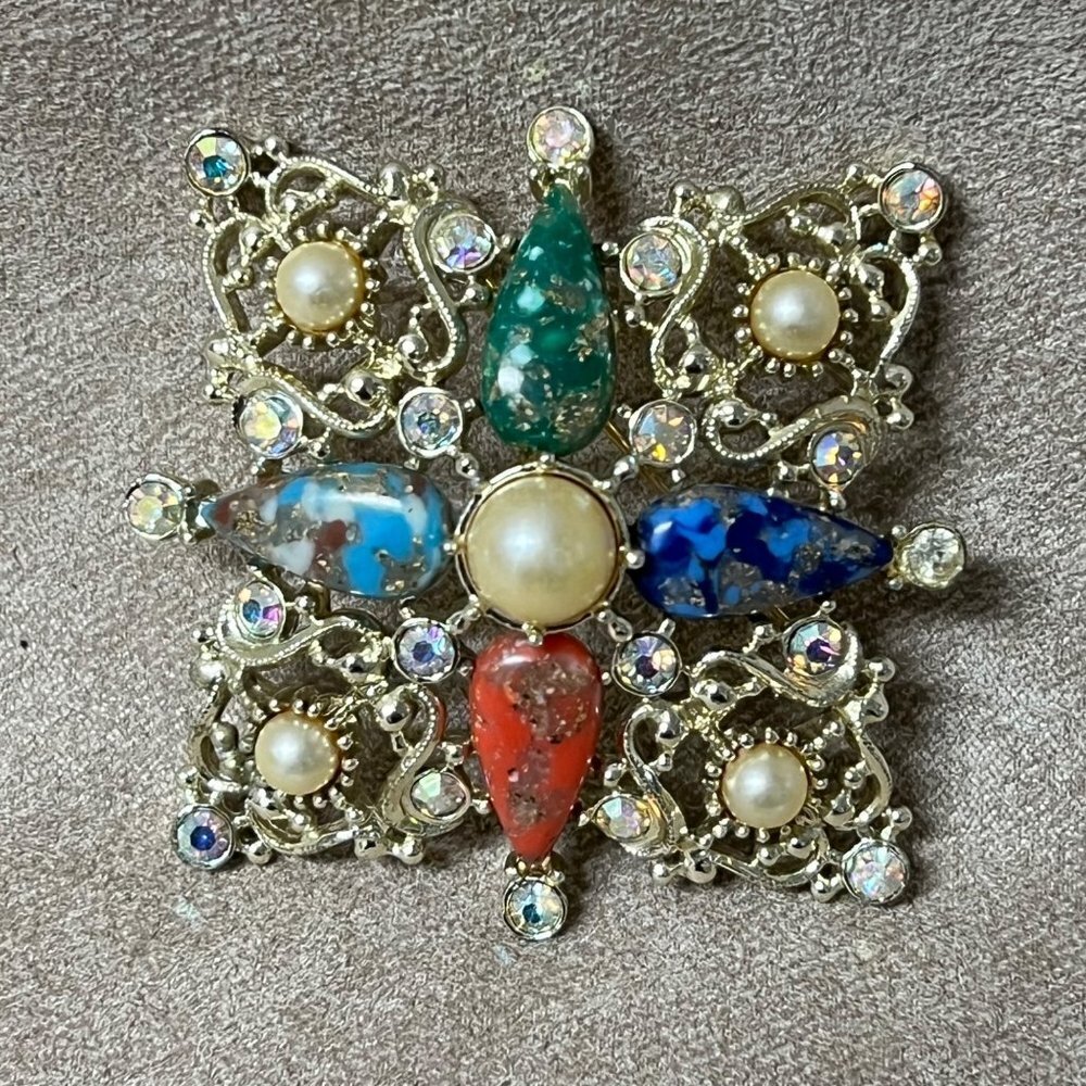 Vintage Sarah Coventry Galaxy Ornate Pin/Brooch